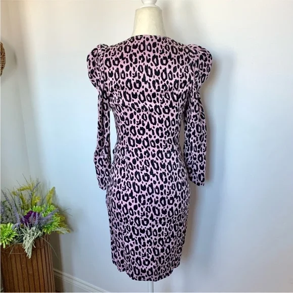 Maje Black and White Animal Print Mini Dress - Picture 8 of 9